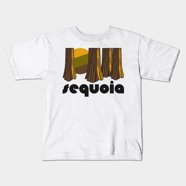 Retro Sequoia ))(( Tourist Souvenir National Park Design Kids T-Shirt by darklordpug